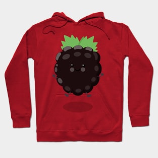 Cute happy blackberry fruit kawaii cartoon Hoodie